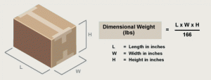 UPS Dimensional Weight Diagram
