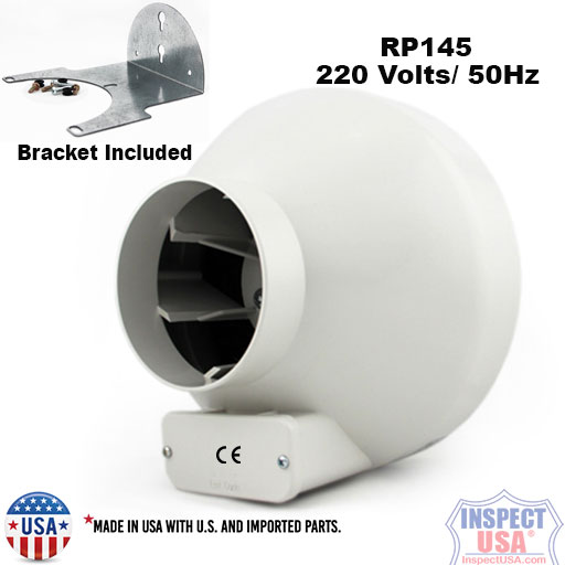 VOC Radon 220vAC Mitigation 4" Fan (28422) 4" Inlet & Outlet