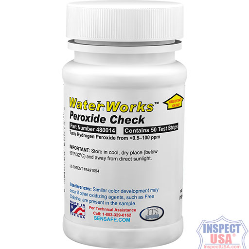 Peroxide in Water Test 0-100ppm (480014) 50 Test Strips