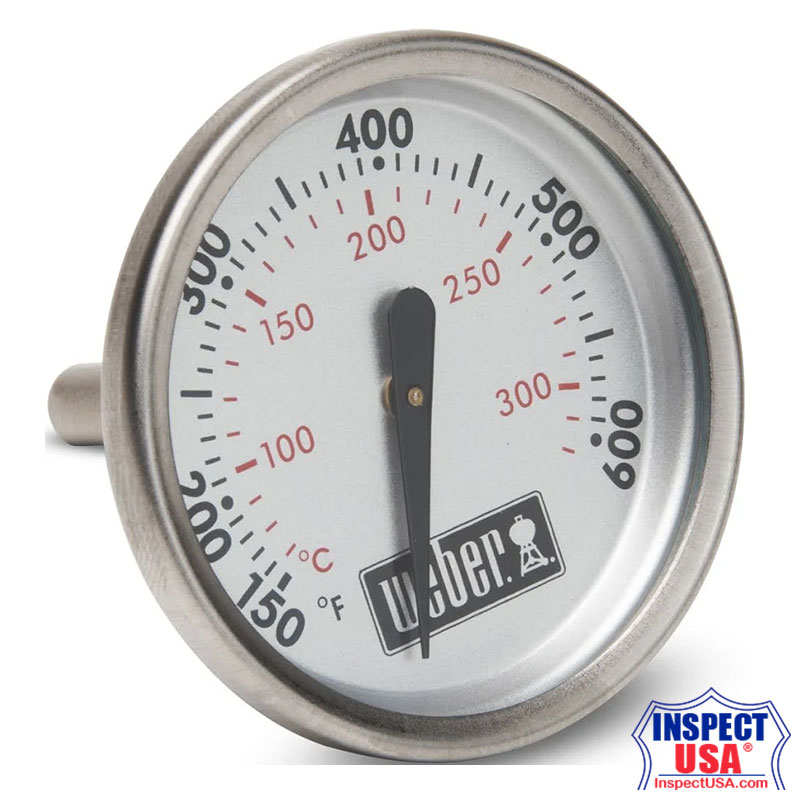 Weber Lid Thermometer 150°-600°F (60540) Stainless Steel