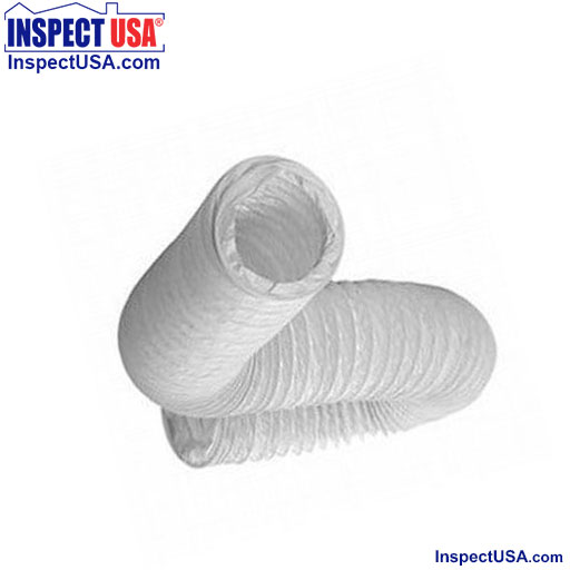 Flexible White Vinyl Duct (78018-2) 4" Diameter x 50' Length