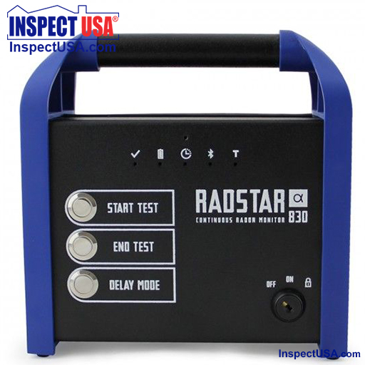 Radstar Alpha Continuous Radon Monitor (A830) CRM w/Tripod & Case