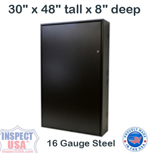 Steel Cabinet Enclosure 30"x48"x8" (ACE3048) Black