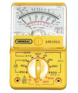 Multimeter: Analog AC/DC (AM35UL) with Leads