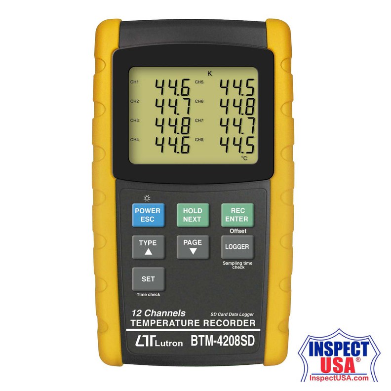 Lutron 12 Channels Temp. Recorder (BTM-4208SD)