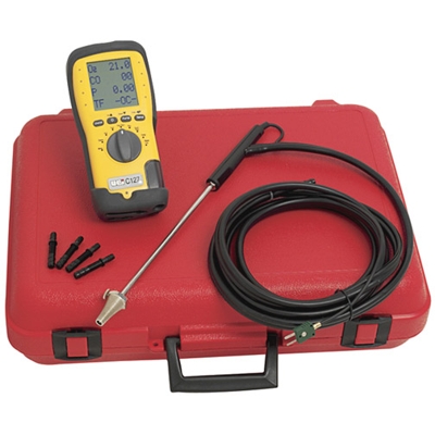 UEI Combustion Analyzer O2 CO2 & CO (C127) SS Probe, Hose & Case