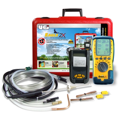 UEI Combustion Analyzer O2 CO2 & CO (C155KIT) Printer, Probe & Case
