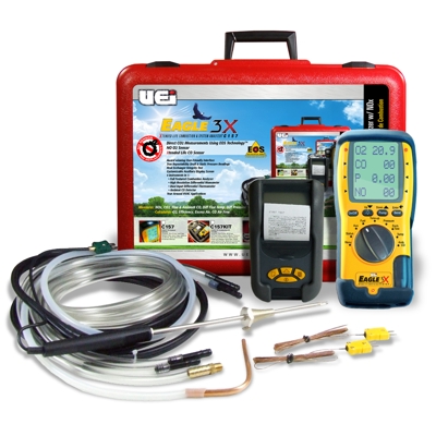 UEI Combustion Analyzer O2 CO2 NO1 & CO (C157KIT) w/Printer & Case