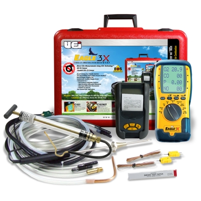 UEI Combustion Analyzer O2 CO2 NO1 & CO (C157OILKIT) Smoke Kit