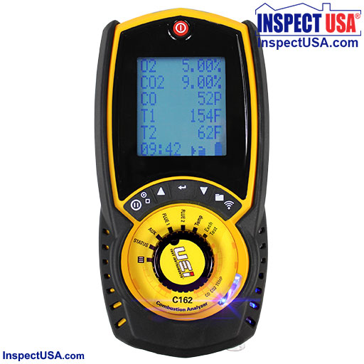 UEI Combustion Analyzer O2 CO2 & CO (C162) SS Probe, Hose & Case