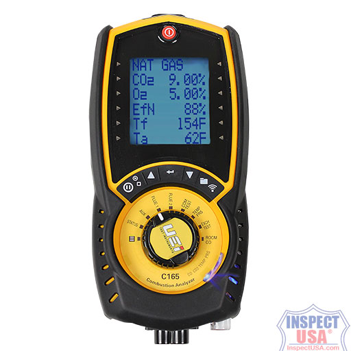 UEI Combustion Analyzer O2 CO2 & CO (C165) SS Probe, Hose & Case