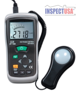 Light Meter Digital Auto Ranging 400,000 LUX (DT-1309) Data-Logging