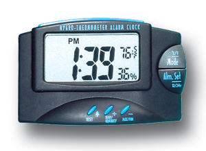 Digital Desk Clock, Hygrometer, Thermometer (CH768THBL) Black