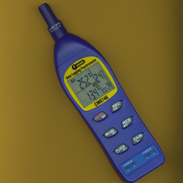 Psychrometer Digital 0-100% RH (CM8746) Data Logging