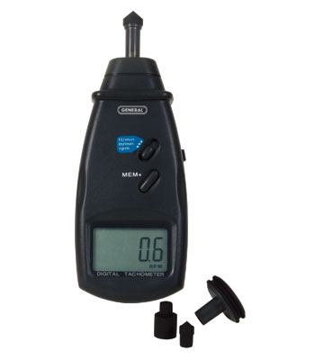 Tachometer: Digital Contact 0.5-19,999 RPM (CT6235B) with Case