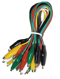 Multi-Colored 18" Test Leads 18 Gauge (CT800) 5 Leads with Clips