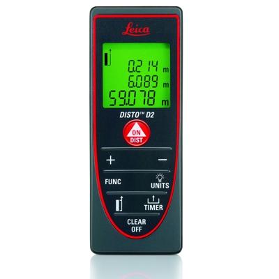 Disto Laser Distance Measuring Meter to 197' (d2) Leica GeoSystems