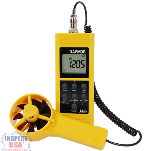 Anemometer: Vane 59.1-6889 FPM (DAFM3B) CFM, Temp & Humidity
