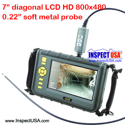 General Tools Digital Video Borescope 0.22 x 39" (DCS2000) 7" HD LCD