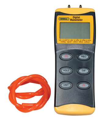 Manometer Digital, 138" WC [-5 to 5 psi] (DM8205) w/RS232 Output
