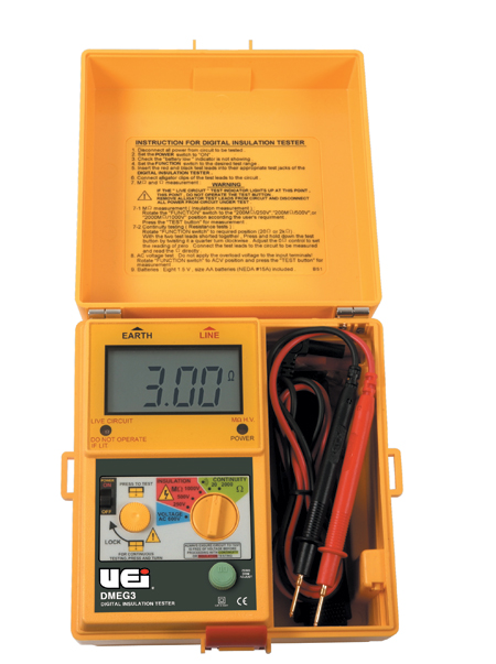 Megohmmeter: Digital Insulation Resistance Tester (DMEG3) with Case