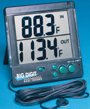 Indoor Outdoor Digital Temperature Alarm (DTJ218F) Jumbo Display