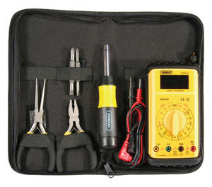 Technician 6 Piece Tool Kit (ETK200) Pliers, Multimeter, Probes & Case