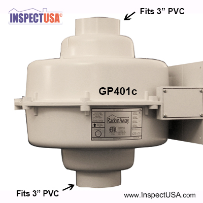 RadonAway Series C 3" Radon Fan (GP401c) Inline VOC Mitigation