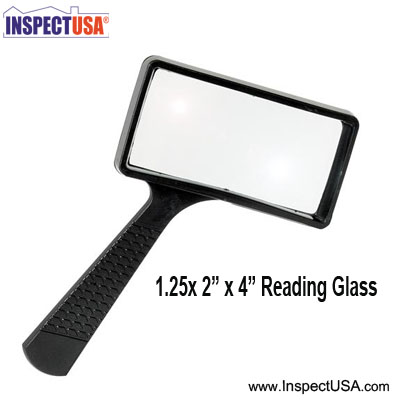 1.25x Magnifying Reading Glass (548) 2x4" Non-Conductive Frame