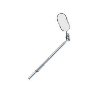 Inspection Mirror: GLASS 2" x 1" Oval (M558) Extends 5.5" to 26"