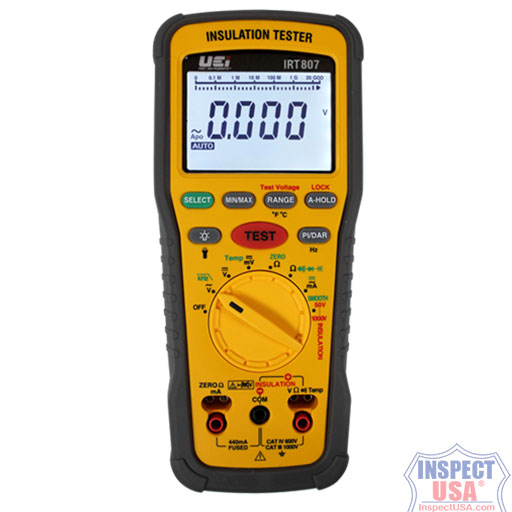 UEI Megohmmeter Digital Insulation Resistance Tester (IRT807) with  Case