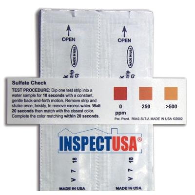 Sulfate in Water Test Strips 0, 250-500 ppm (481200) 30 Test, 30 Seconds