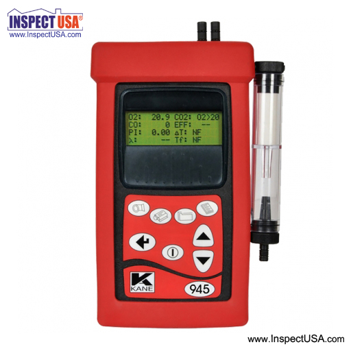 Kane May 945 Combustion Analyzer (K945) w/Draft Sensor & Case