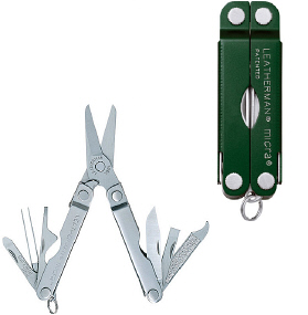 Leatherman Micra Keychain-Tool GREEN (64350103K) 10 in 1