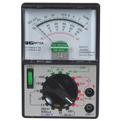 UEI Analog Multimeter (M75A) 17 Ranges