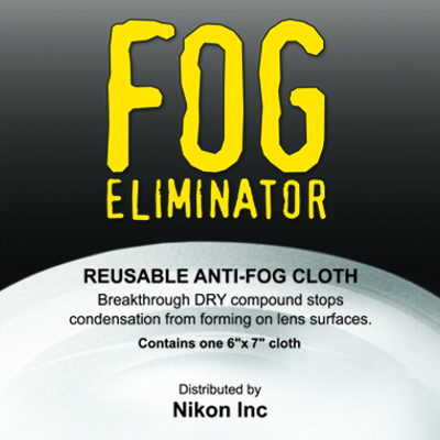 Nikon Fog Eliminator (8073) Three 6x7 Reusable Anti-Fog Cloths