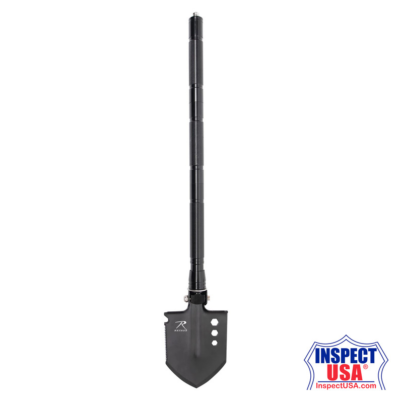 Rothco 8-in-1 Multi-Tool Survival Shovel / Portable Camping Entrenching Tool - Stainless Steel
