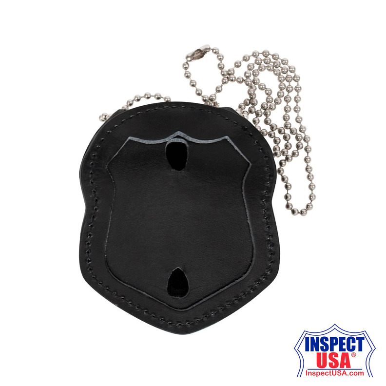 Rothco NYPD Style Leather Badge Holder With Clip