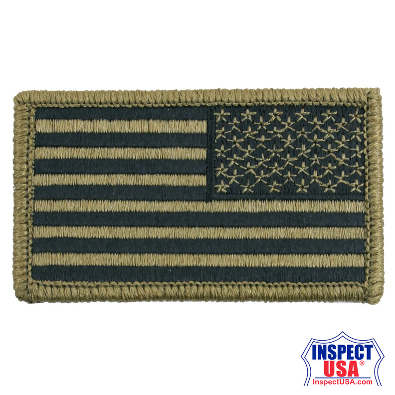 Rothco American Flag Patch With Hook Back - Green