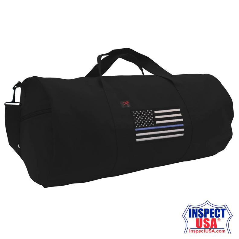 Rothco Thin Blue Line Canvas Shoulder Duffle Bag