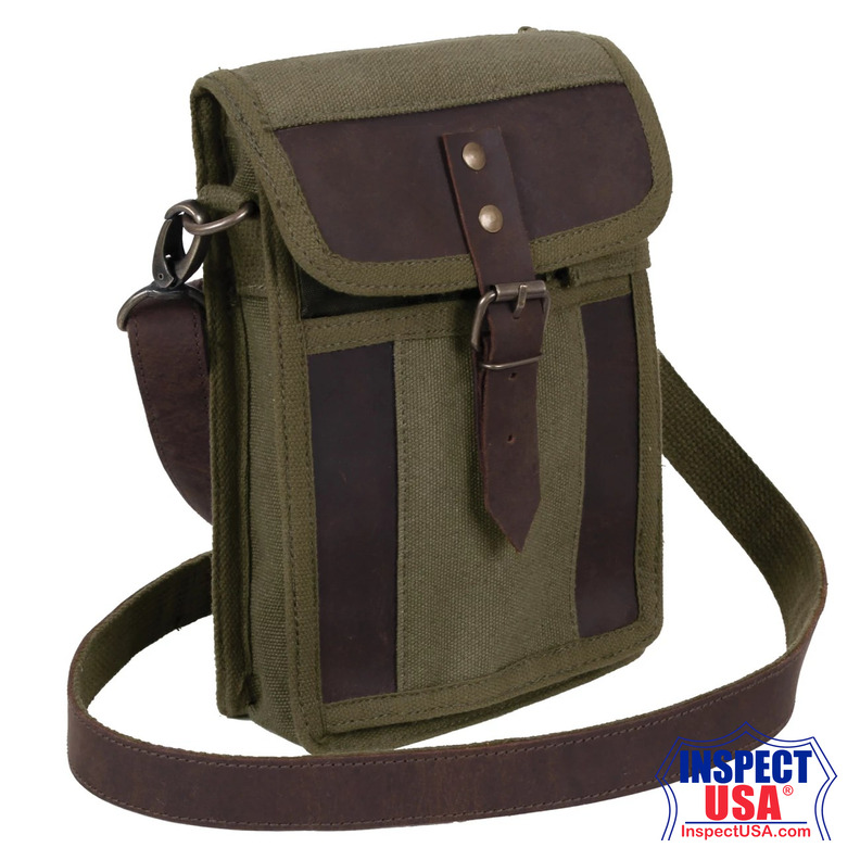 Rothco Canvas Travel Portfolio Bag With Leather Accents