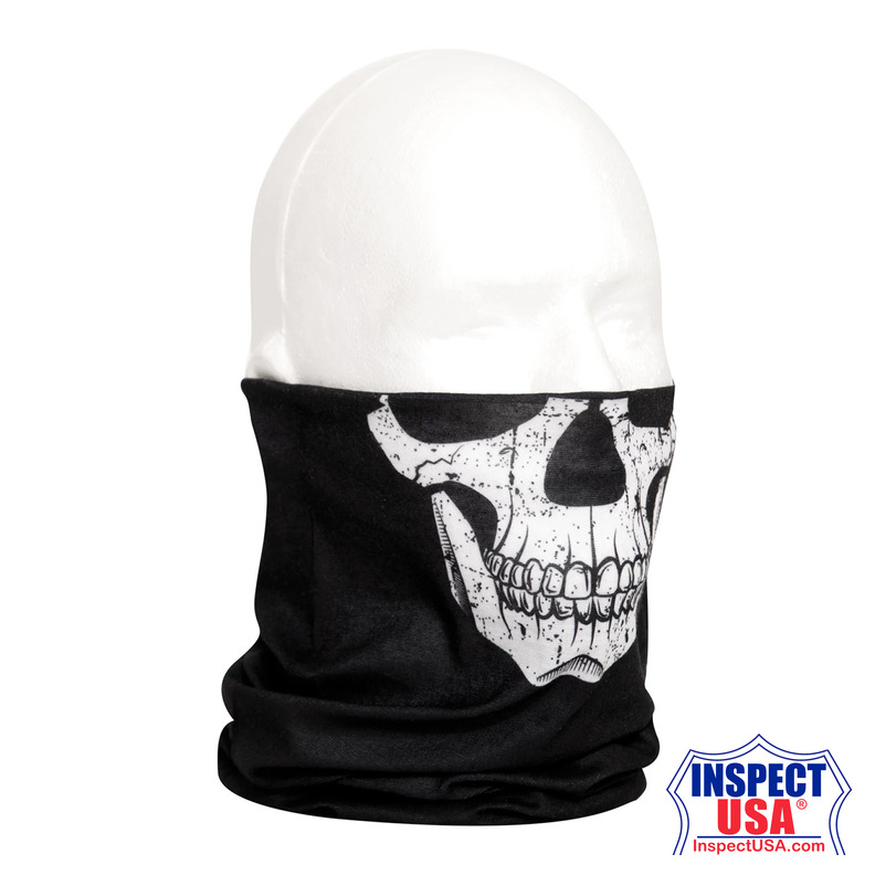 Rothco Multi-Use Neck Gaiter and Face Covering Tactical Wrap - Skull Print