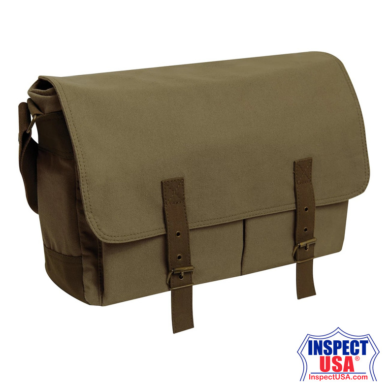 Rothco Deluxe Vintage Canvas Messenger Bag - Olive Drab