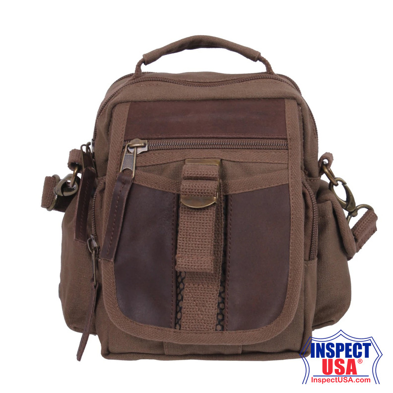 Rothco Vintage Canvas & Leather Travel Shoulder Bag