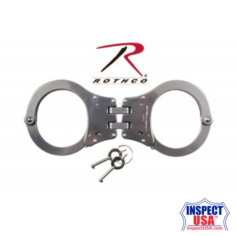 Rothco NIJ Approved Stainless Steel Hinged Handcuffs