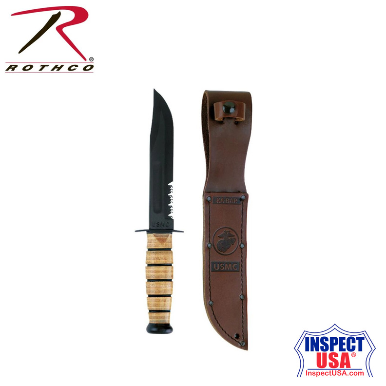 Genuine Ka-Bar USMC Combo Edge Fighting Knife
