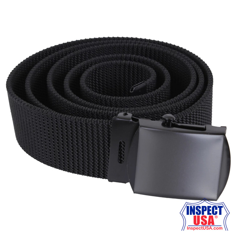 Rothco Nylon Web Belt - Black Webbing