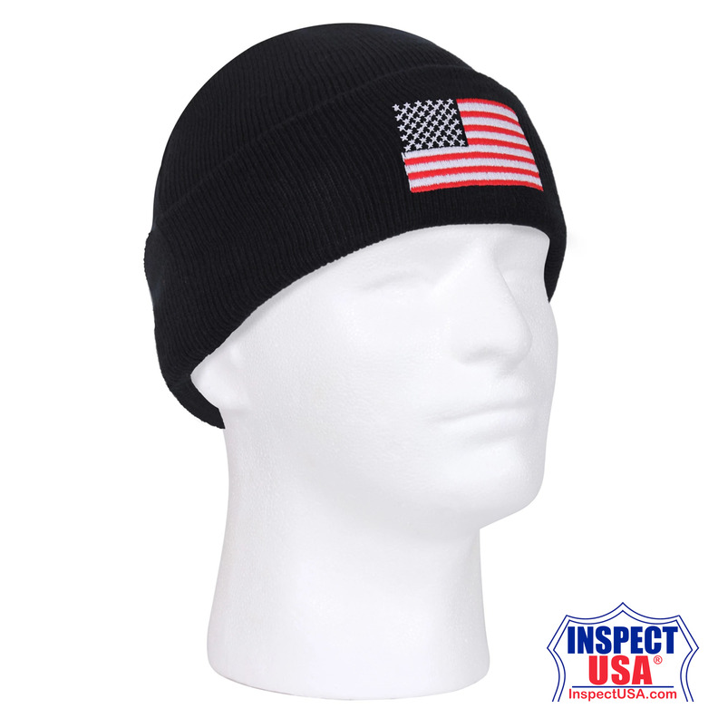 Rothco US Flag Embroidered Fine Knit Watch Cap