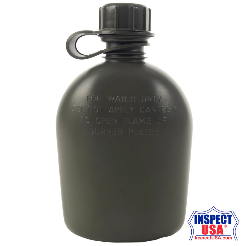 Genuine G.I. 3 Piece 1 Quart Plastic Canteen
