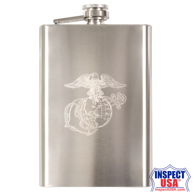 Rothco Engraved USMC Stainless Steel Flask